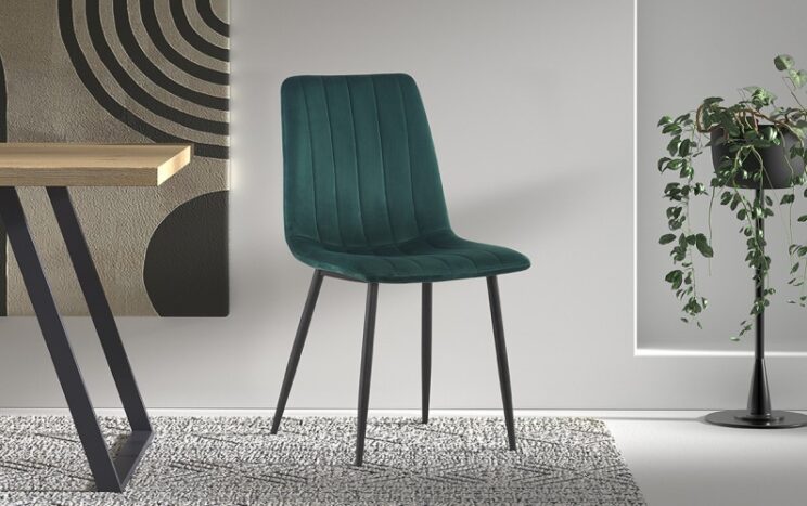 Chaise en velours "Willis"