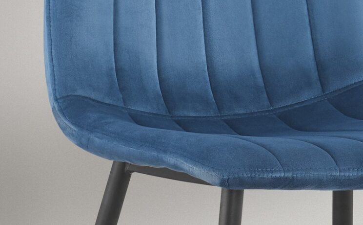 Chaise en velours "Willis" - Image 5