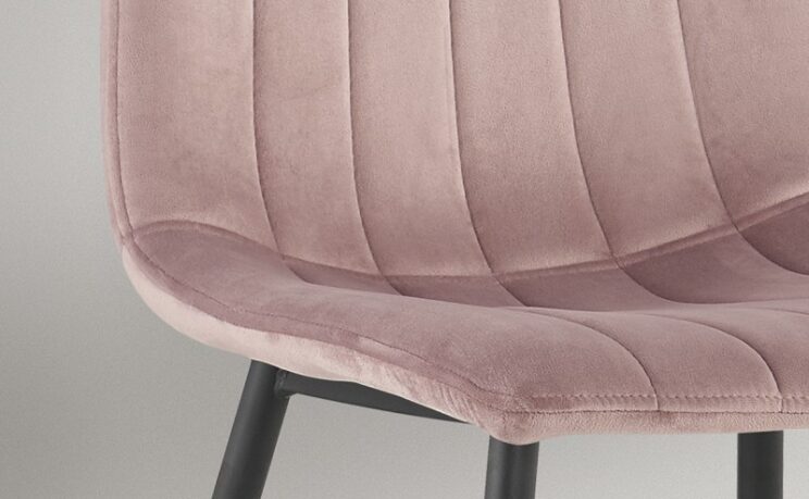 Chaise en velours "Willis" - Image 5