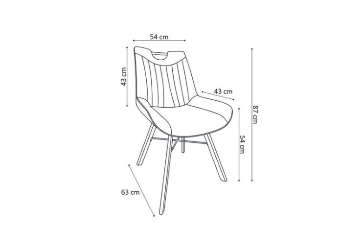 Chaise en micro fibre "Pablo" - Image 6