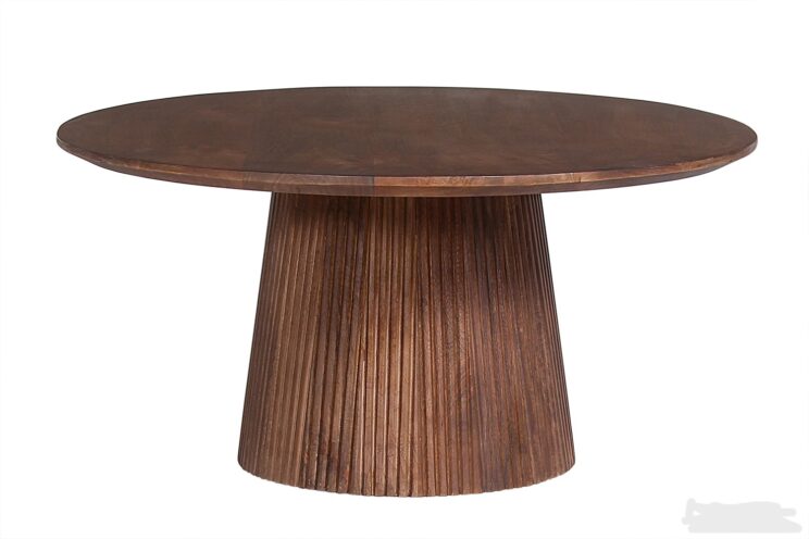 Table basse ronde en bois de manguier "Miguel" - Image 2
