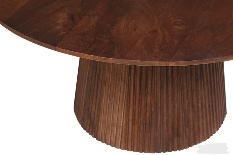 Table basse ronde en bois de manguier "Miguel" - Image 3