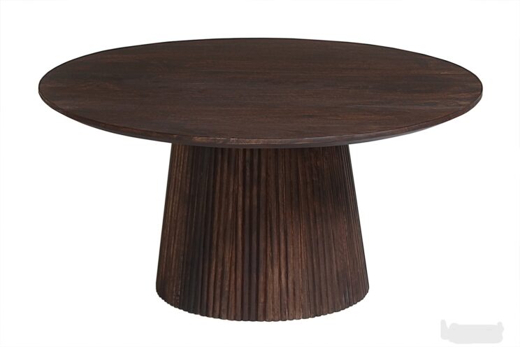 Table basse ronde en bois de manguier "Miguel" - Image 2