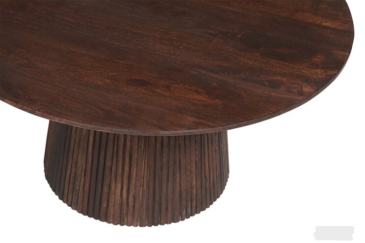 Table basse ronde en bois de manguier "Miguel" - Image 3