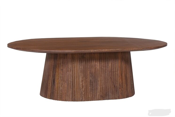 Table basse ovale en bois de manguier "Miguel" - Image 2