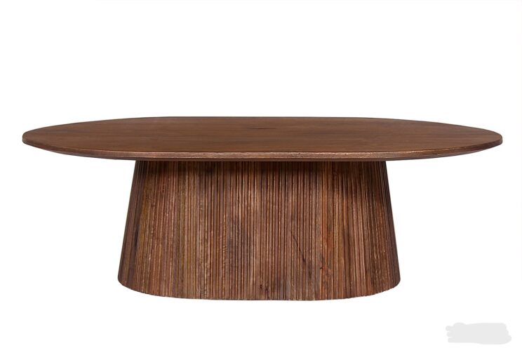 Table basse ovale en bois de manguier "Miguel" - Image 3