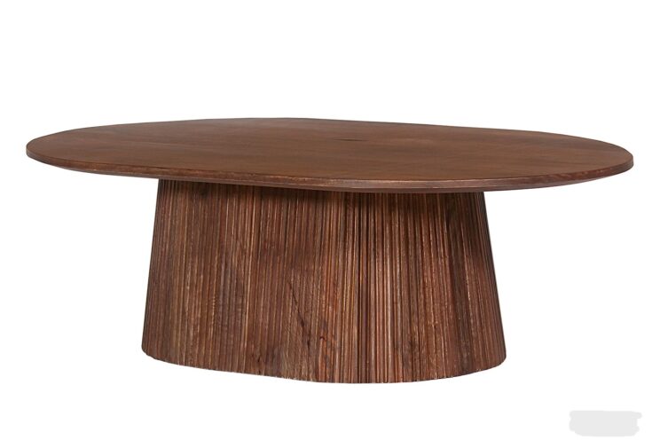 Table basse ovale en bois de manguier "Miguel" - Image 4