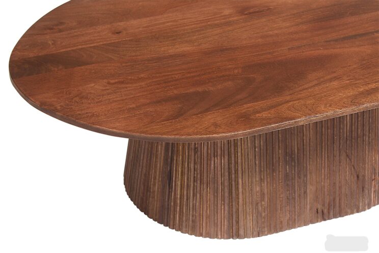 Table basse ovale en bois de manguier "Miguel" - Image 5