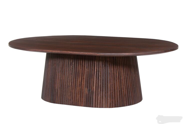 Table basse ovale en bois de manguier "Miguel" - Image 2