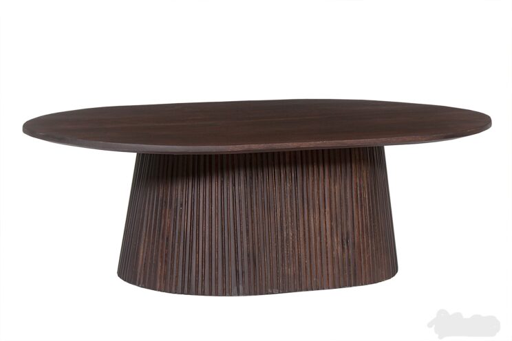 Table basse ovale en bois de manguier "Miguel" - Image 4
