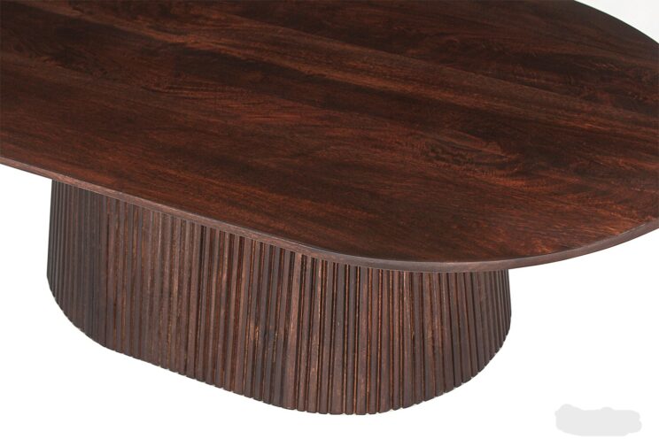 Table basse ovale en bois de manguier "Miguel" - Image 5