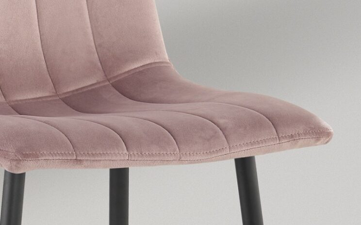 Chaise en velours "Willis" - Image 7