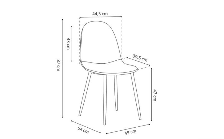 Chaise en velours "Boy" - Image 5