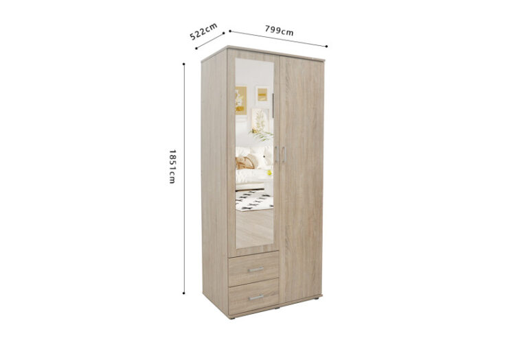 Garde-robe avec miroir "Marc" - Image 3