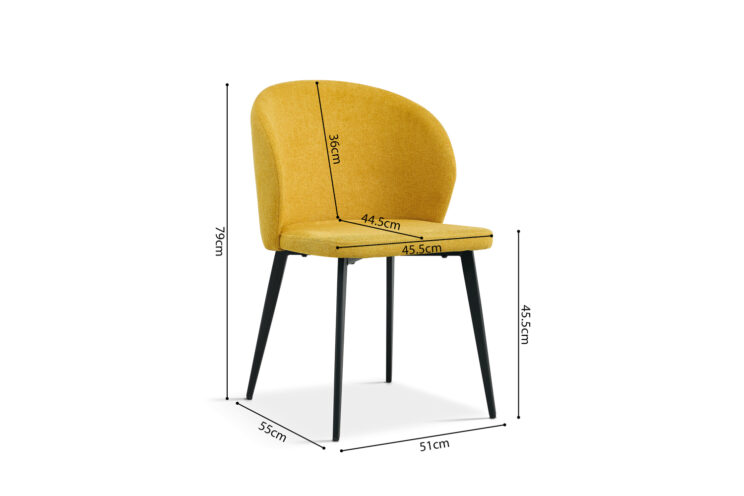 Chaise en tissu "Toledo" - Image 8