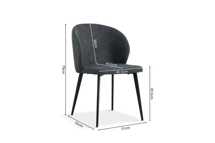 Chaise en tissu "Toledo" - Image 8