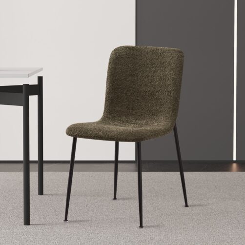 Chaise en tissu bouclé "Alice"