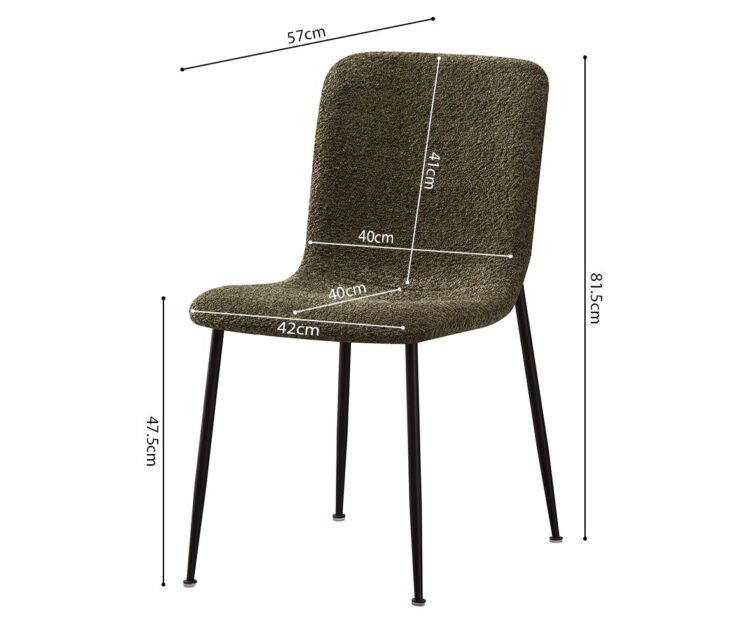 Chaise en tissu bouclé "Alice" - Image 7