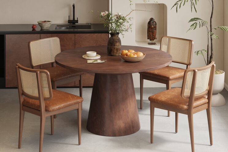Table ronde en manguier 130cm "Tommy"