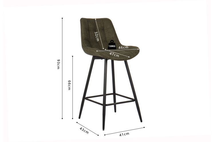 Tabouret en tissu "Ariba" - Image 8