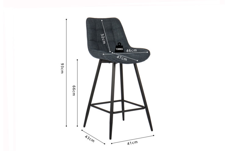 Tabouret en tissu "Ariba" - Image 8