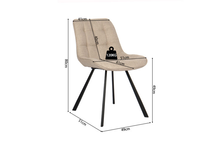 Chaise en tissu "Ariba" - Image 8