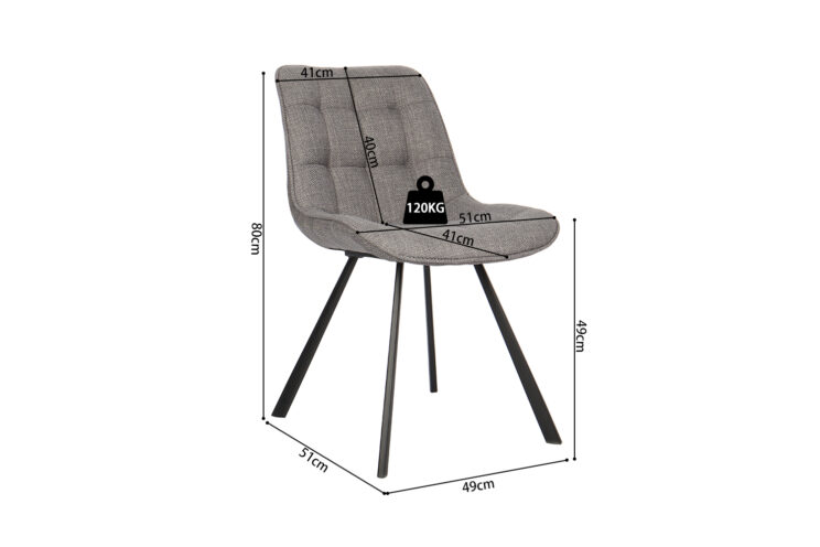 Chaise en tissu "Ariba" - Image 8
