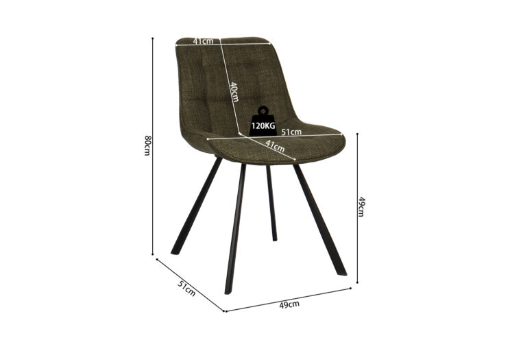 Chaise en tissu "Ariba" - Image 8