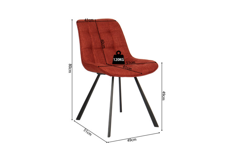 Chaise en tissu "Ariba" - Image 8