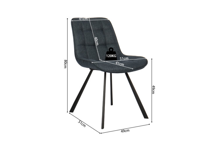 Chaise en tissu "Ariba" - Image 8