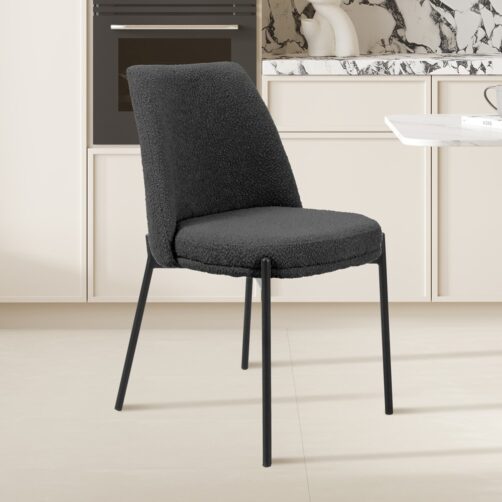 Chaise en tissu bouclé "Ella"