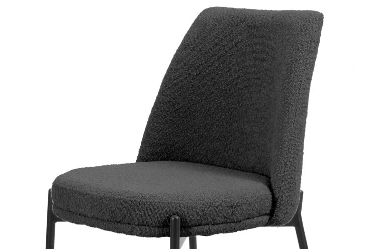 Chaise en tissu bouclé "Ella" - Image 7