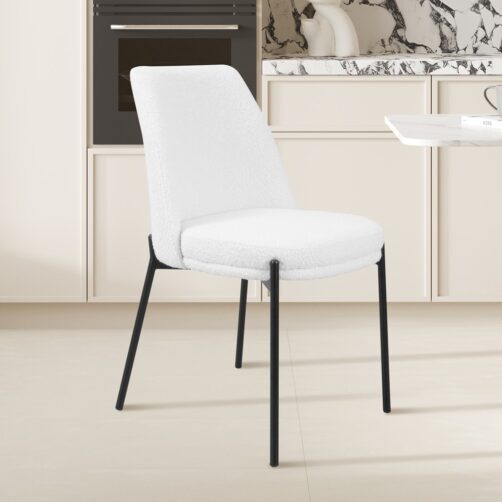 Chaise en tissu bouclé "Ella"