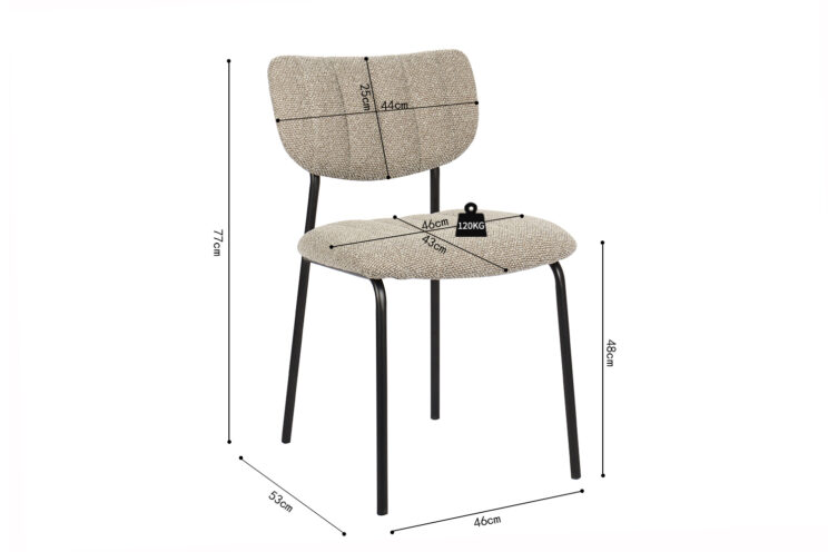 Chaise en tissu "Antura" - Image 9