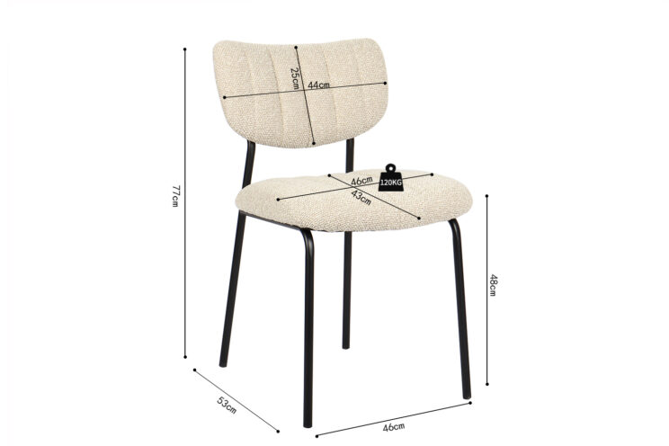 Chaise en tissu "Antura" - Image 9