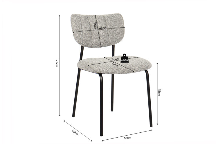 Chaise en tissu "Antura" - Image 9
