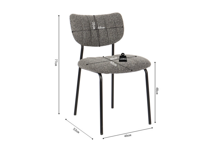 Chaise en tissu "Antura" - Image 9