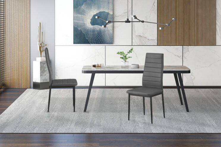 Set de 4 chaises en PU "Cato/Kenzo" - Image 2