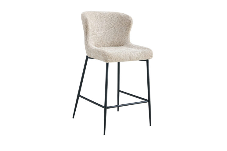 Tabouret en tissu bouclé "Lisa" - Image 4