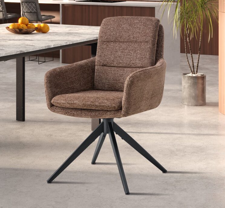 Chaise en tissu pivotante "Lisold"