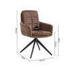 Chaise en tissu pivotante "Lisold" - Image 8