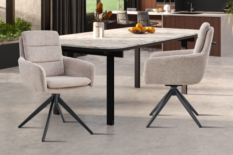 Chaise en tissu pivotante "Lisold" - Image 2