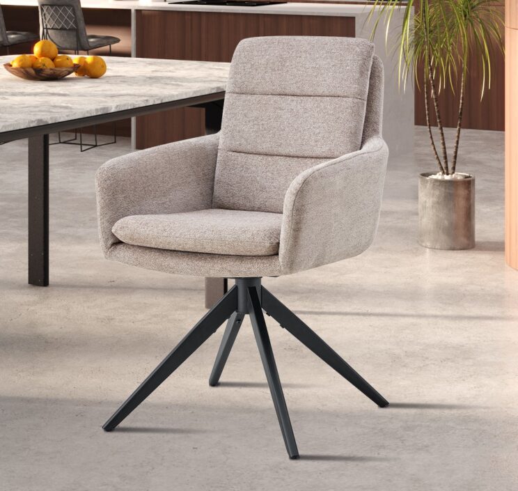 Chaise en tissu pivotante "Lisold"