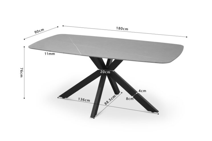 Table 'Apollo' 180 cm ovale en pierre grise danoise - Image 4