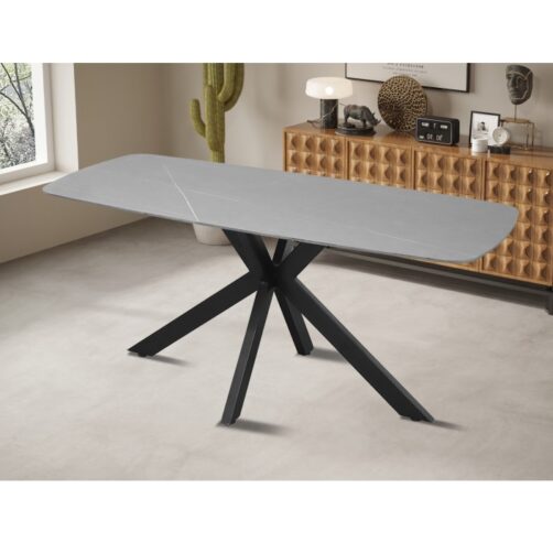 Table 'Apollo' 180 cm ovale en pierre grise danoise