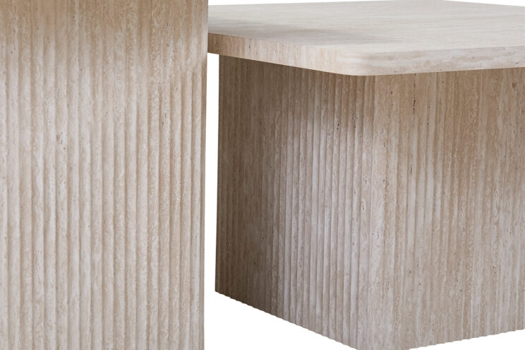 Set de 2 tables basses "Bobby" décor travertin - Image 9