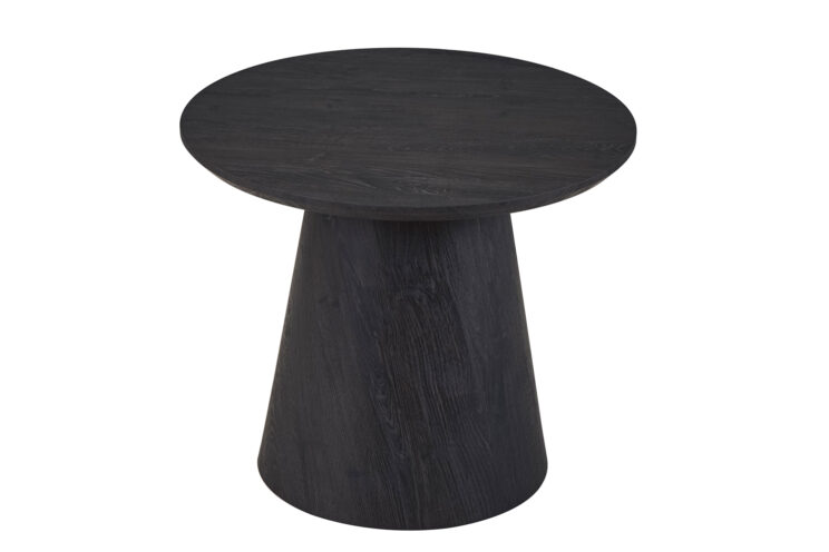 Table d'appoint ronde "Miklos" 60cm décor brun foncé - Image 5