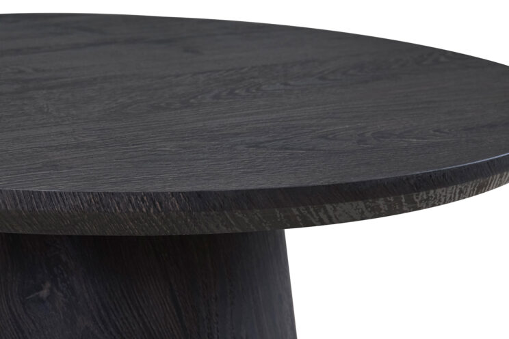 Table d'appoint ronde "Miklos" 60cm décor brun foncé - Image 6