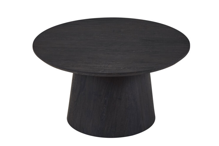 Table basse ronde "Miklos" 80cm décor brun foncé - Image 5