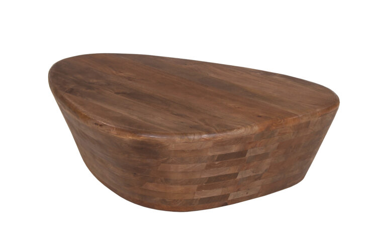 Table basse "Evan" en bois de manguier brun clair - Image 4